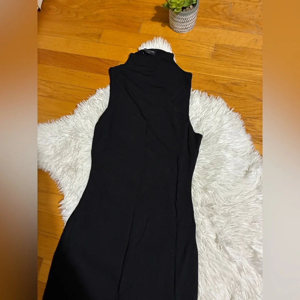 Naked Wardrobe Mock Neck Black Maxi Dress 🖤 - Picture 4 of 13